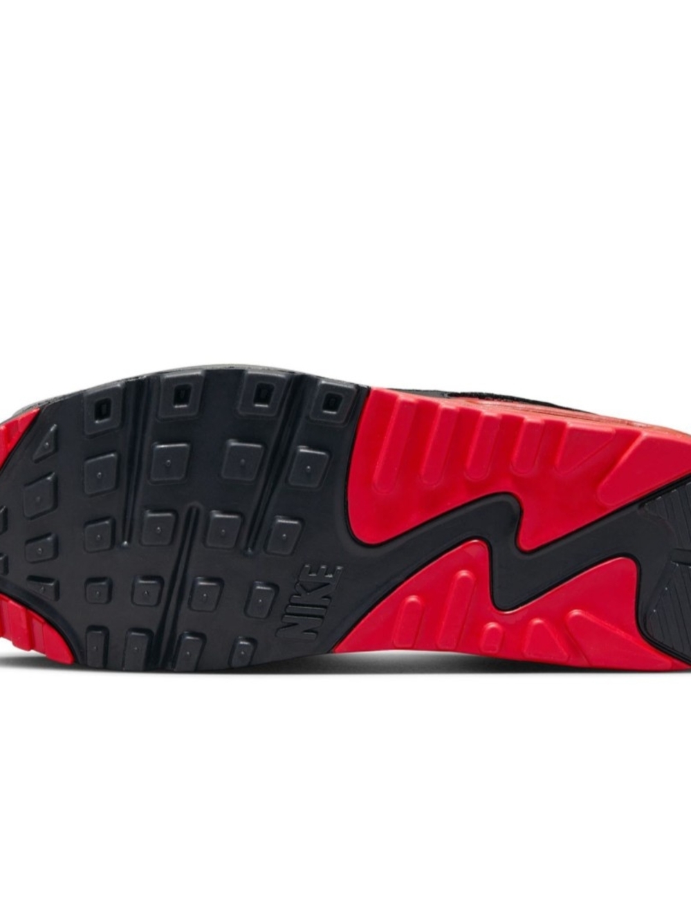 Nike Men’s Air Max 90 Black/Red with White Swoosh Men's Size 11 Womens Size 12.5 - Picture 6 of 10